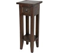 Table d'appoint en acajou avec tiroir 67 x 25 cm - brun - table de téléphone en bois vintage - table d'appoint table de fleur tabouret de fleur téléphone Deko Blumen Tisch