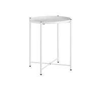 Table d'appoint en acier blanc