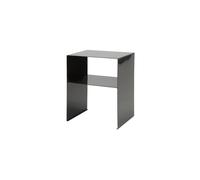 Table d'appoint en acier noir, 2 plateaux, avec rangement - House Doctor, Fari - 32x40x50 cm