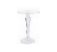 Table d'appoint en acrylique avec tige de soutien, transparente, moderne. Petite table d'appoint moderne, table de chevet ou table à boissons pour le salon, la chambre, l'entrée(53x39x39cm)