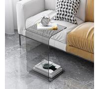 Table d'appoint en acrylique en forme de C pour salon, table d'appoint moderne et transparente, table basse élégante, décoration d'intérieur, 30 x 30 x 65 cm