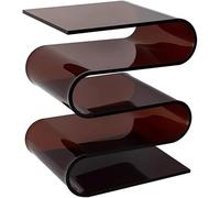 Table d'appoint en acrylique et bibliothèque transparente - Design à rabat multifonction, pas de montage nécessaire, table de chevet moderne pour chambre à coucher, salon, balcon