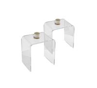 VEVOR Table d'appoint en acrylique Forme C – Lot de 2 – 25 kg – Transparent 41,5x30,5x46 cm