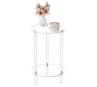 Table d'appoint en acrylique - Petite table d'appoint ronde | Tables ď'áppoint claires, présentoir de meubles minimaliste moderne, de décoration circulaire transparente pour le salon, la chamb