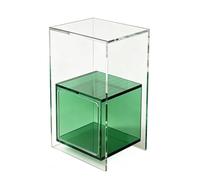 Table D'Appoint en Acrylique pour Salon Chambre Bureau，sans Assemblage | Rangement Livres Bougies, Design Minimaliste Pour Intérieur Moderne, Prêt À L'Emploi(Green)