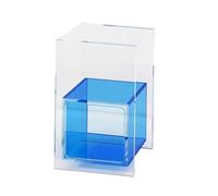 Table D'Appoint en Acrylique pour Salon Chambre Bureau，sans Assemblage | Rangement Livres Bougies, Design Minimaliste Pour Intérieur Moderne, Prêt À L'Emploi(Blue)