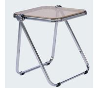 Table d'appoint en Acrylique, Table Basse, Table Basse Pliante en Acrylique, sans Assemblage, for la Maison et Le Bureau, Multicolore(Beige)