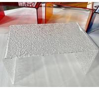 Table D'Appoint en Acrylique Transparent en Forme de C, Moderne et Facile à Glisser sous Un Canapé, IdéAle comme Petite Table Basse Ou Table de Chevet(H,30 * 30 * 65CM)