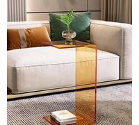 Table D'Appoint en Acrylique Transparent en Forme de C, Moderne et Facile à Glisser sous Un Canapé, IdéAle comme Petite Table Basse Ou Table de Chevet(F,30 * 30 * 55CM)