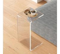 Table D'Appoint en Acrylique Transparent - Petite Table De Chevet Fine en Acrylique, Meuble De Bureau Transparent Et éTroit pour Salon(B/30x30x65cm)