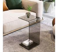 Table D'Appoint en Acrylique Transparent - Petite Table De Chevet Fine en Acrylique, Meuble De Bureau Transparent Et éTroit pour Salon(A/30x30x65cm)