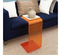 Table d'appoint en acrylique transparent, table d'appoint de canapé en forme de C, petite table de collation moderne adaptée au salon, à la chambre, au balcon, au p Orange 30*30*55cm/11.8*11.8*21.7in