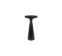Table d'appoint en aluminium noir, plateau rond, base moulée - Zuiver, Floss - Ø28x56 cm