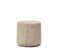 Table d'appoint en béton Drasi avec finition effet travertin, Ø 46 cm