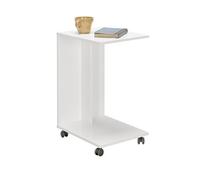 Table d'appoint en bois coloris blanc - longueur 45 x profondeur 35 x hauteur 65 cm - -