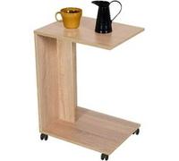 Table d'appoint en bois coloris chêne cambrian - longueur 45 x profondeur 35 x hauteur 65 cm - PEGANE - Bois G