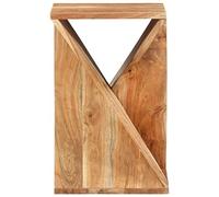 Table d'appoint en bois d'acacia massif, 35 x 35 x 55 cm, durable et naturelle, idéale pour le salon et les petites pièces