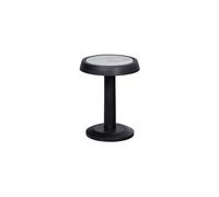 Table d'appoint en bois de manguier noir et marbre gris, pied en manguier, plateau marbre, moderne - Woood, Nanne - 36x36x46 cm