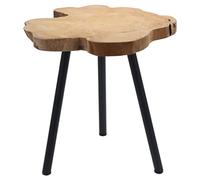 Table d'appoint en bois de teck J010 avec trépied massif