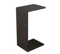 Table d'appoint en Bois en Forme de C, Table de Chevet incurvée prête à l'emploi Style Moderne for Salon Chambre à Coucher et Petits espaces(Black)
