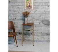 Table d'appoint en bois et métal n°1346
