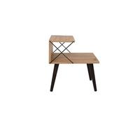 - Table d'appoint en bois et métal NINO - Marron et noir - NINO