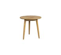 Table d'appoint en bois marron, carrée, bouts de canapé - White Label, Fabio - 50x50x50 cm