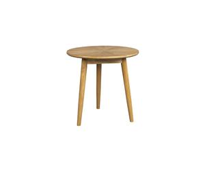 Table d'appoint en bois marron, carrée, bouts de canapé - White Label, Fabio - 50x50x50 cm