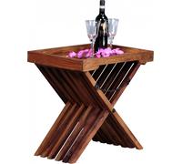 Table d'appoint en bois massif de Sheesham Design Table pliante