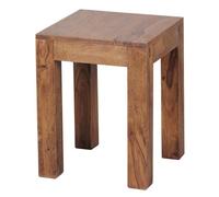 FineBuy Table d'appoint Bois Massif Sheesham 35 x 45 x 35 cm Table Basse Salon | Bout de canapé est - Table de téléphone - Table en Bois carré