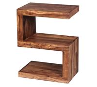 FineBuy Table d'appoint Bois Massif Sheesham 44 x 60 x 30 cm Table Basse Salon | Bout de canapé est - Capacité de Charge par Plaque: 30 kg - Table en Bois