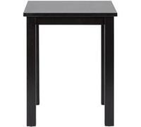 Table d'Appoint en Bois Massif "Lito" 55cm Noir Laqué Noir G