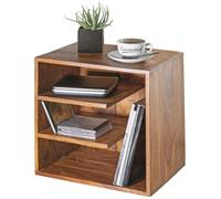 FineBuy Table d'appoint Bois Massif Sheesham 43 x 43 x 30 cm Table Basse Salon | Bout de canapé est - Table de Chevet - Table en Bois