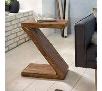 Table d'appoint en bois massif Z Cube 44x30x59 cm Table basse Étagère