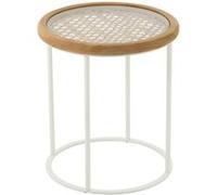 Table d'Appoint en Bois "Mati" 56cm Naturel & Blanc