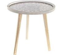 Table d'appoint en bois MDF coloris naturel noir - diametre 40 x hauteur 41 cm --