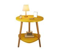 Table D'appoint En Bois Moderne, Bout De Canape Ronde, Petite Table Basse Avec Plateau En Bois Double Épaisseur, Imperméable Et Résistante Aux Taches, Pour Chambre, Bureau Et Étude(A,40X40X50CM)