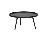 Table d'appoint en bois noir, petite - Woood, Mesa - 78x78x39 cm