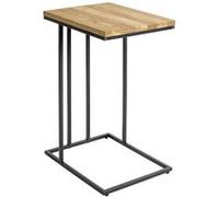 Table d'Appoint en Bois "Rubi" 68cm Naturel & Noir Marron G