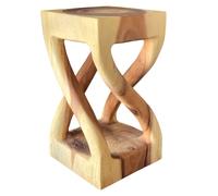Table d'Appoint en Bois - Tabouret en Bois Table Basse - Tourné en Bois de Suar massif