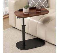 Table d'appoint en C réglable, pivotante à 360°, plateau rabattable réglable en hauteur, support d'ordinateur polyvalent pour canapé et table d'appoint peu encombrante