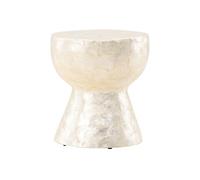 Table d'Appoint en Capiz "Sandon" 45cm Beige