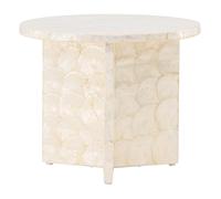 Table d'Appoint en Capiz "Smogen" 40cm Beige
