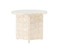 Table d'Appoint en Capiz "Smogen" 40cm Beige