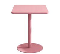 Table d'appoint en fer rose pour petit espace - Table basse carrée 48/60/70 cm - Tables de bistrot hautes pour restaurant, fête, club, magasin de thé au lait - Facile à assembler(48x48x72cm)