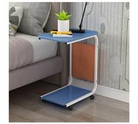 Table d'appoint en Forme de C avec roulettes, Table d'appoint pour canapé Roulant, Table pour Ordinateur Portable, Petit établi pour Chambre à Coucher, Salon, éère de Rangement Ouverte à 2