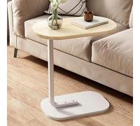 Table d'appoint en forme de C - Canapé fin et table de chevet avec cadre en métal - Table d'appoint peu encombrante pour le salon et les petits espaces