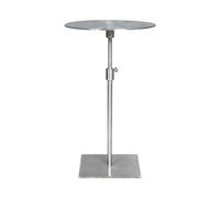 Table d'appoint en forme de C, hauteur réglable en acier inoxydable, table basse pour salon et chambre à coucher, table d'ordinateur portable peu encombrante