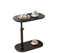 Table d'appoint en forme de C - Hauteur réglable - Pivote à 360° - Pour ordinateur portable et plateau TV - Design compact et polyvalent