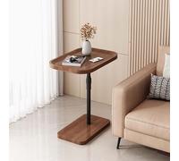 Table D'appoint En Forme De C Hauteur Réglable, Table D'appoint De Canapé, Table D Appoint Salon, Table D'appoint Moderne En Forme De C, Stand De Nuit, Table D'appoint, Petite Table Basse(Brown)